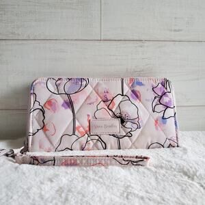 Vera Bradley Ultralight RFID Wristlet Wallet Anemone Watercolor Read Desc.
